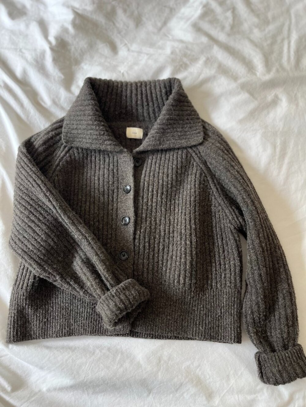 Wool cropped cardigan
